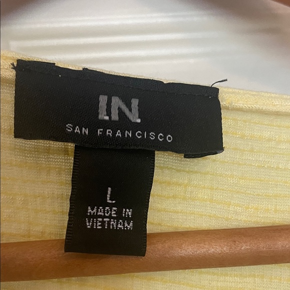 I.N. San Francisco Light Yellow Blouse - Picture 2 of 3